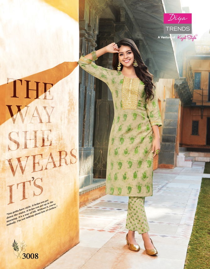 Goldy Vol 3 By Diya Trends Printed Wholesale Kurti With Bottom